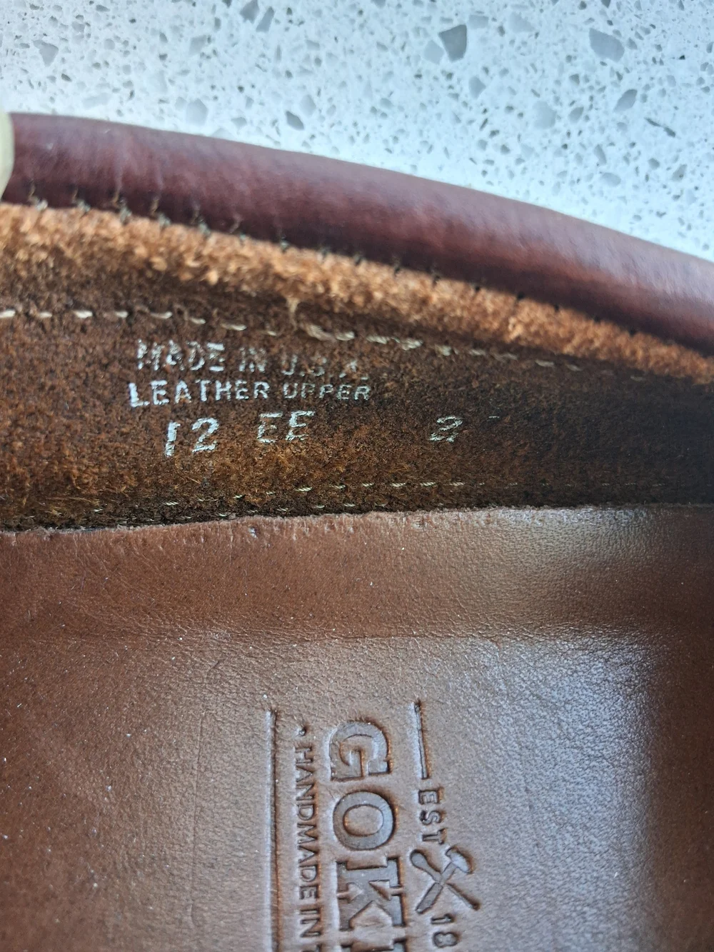 Mens Gokey Brown Leather Boat Shoes Size 12 EE